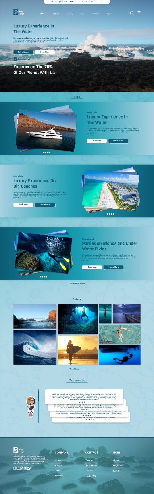 Ocean & Marine website design preview