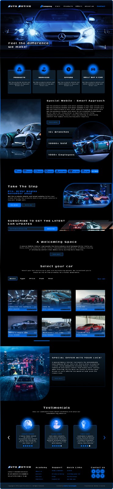 Gaming & Technology website design preview