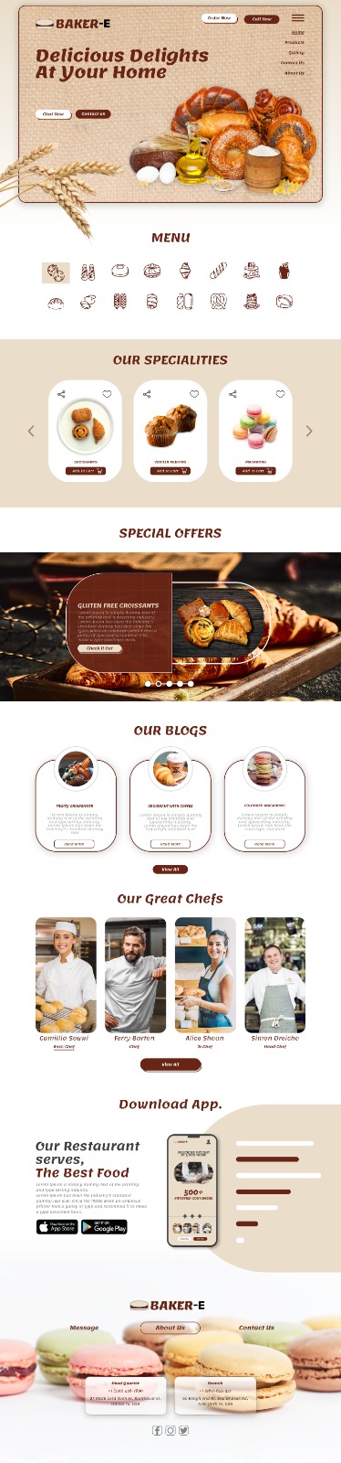Food & Restaurant website design preview