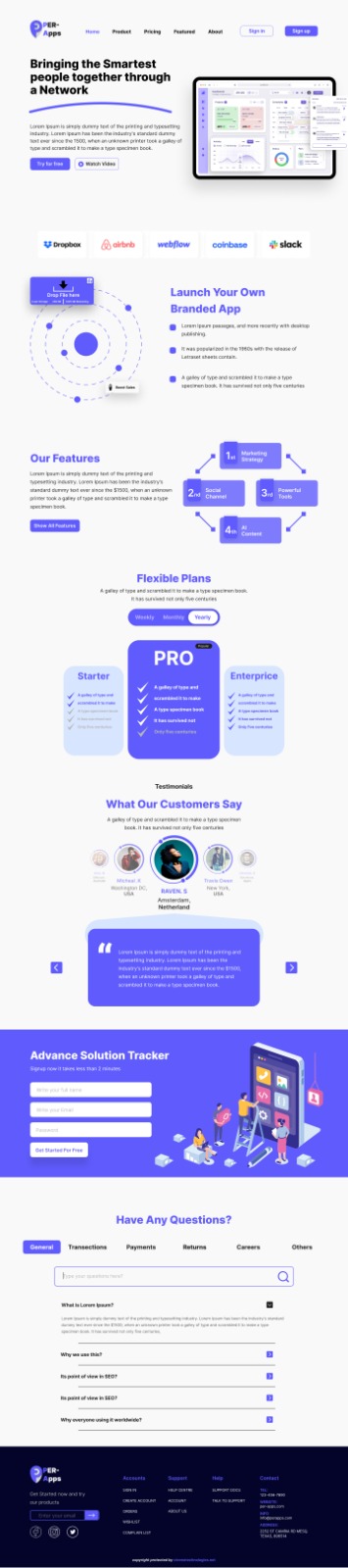 SaaS Platform website design preview