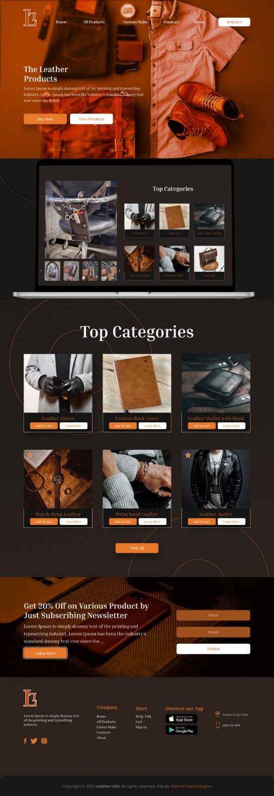 Furniture & Interiors website design preview