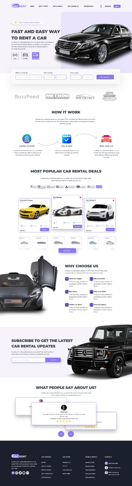 Luxury Automotive website design preview