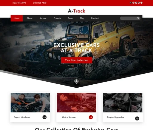 Automotive Performance website design preview