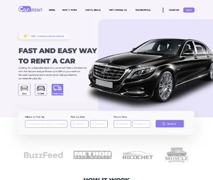 Luxury Automotive website design preview